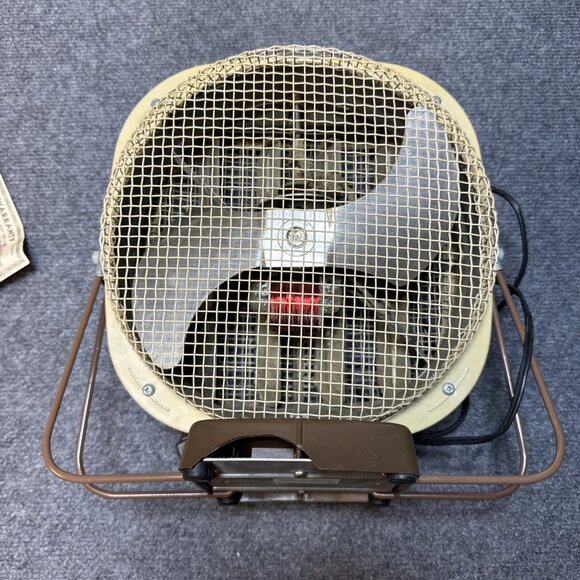 Vintage SEABREEZE Child Proof Fan Oscillator Metal Cage Desk Table Top Working - Picture 7 of 14